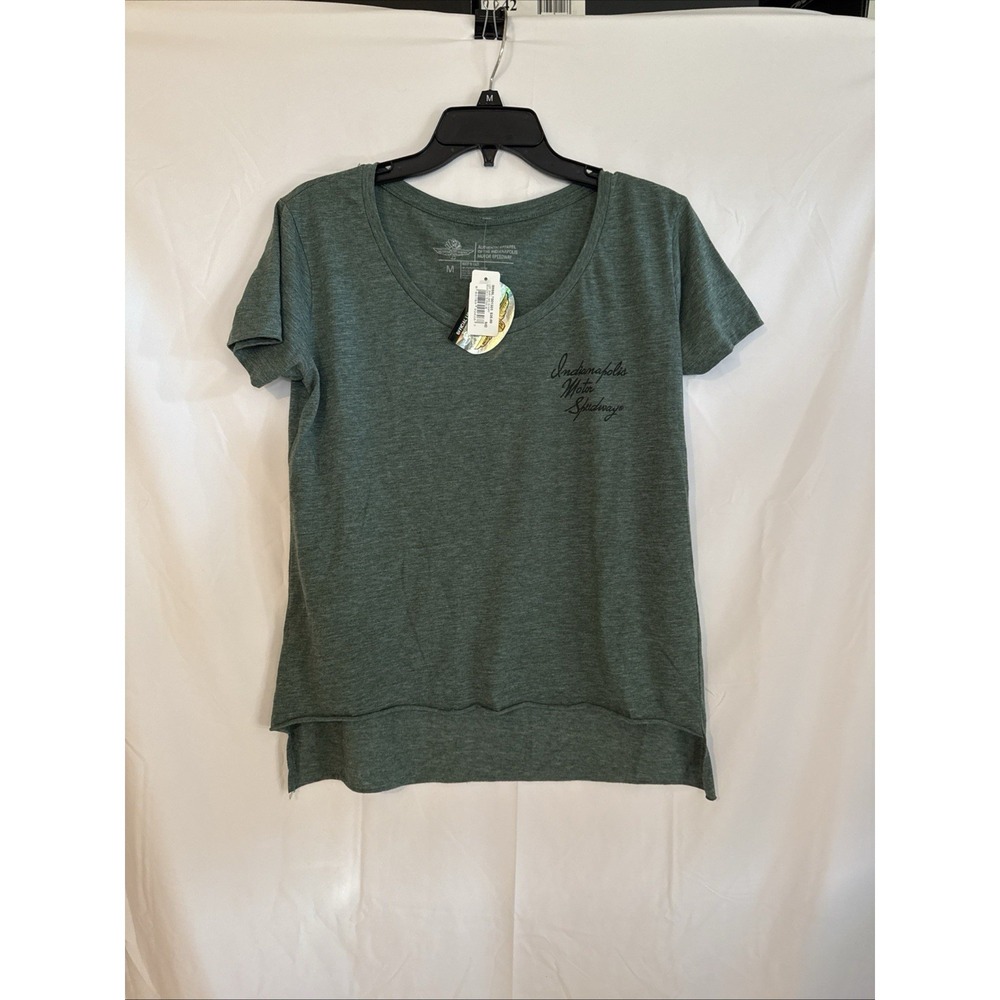 Indianapolis Motor Speedway Womens Tee M Green‎ Indy Racing NWT